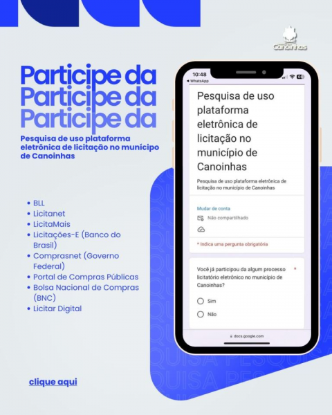 Pesquisa de uso plataforma eletrônica de licitação